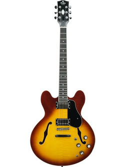 Prodipe HB85 Ηλεκτρική Κιθάρα Hollow με Μαγνήτες HH 2-Tone Sunburst