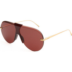 Loewe 40192U 30S Ανδρικά Γυαλιά Ηλίου Aviator Μεταλλικά Χρυσά με Καφέ Φακό