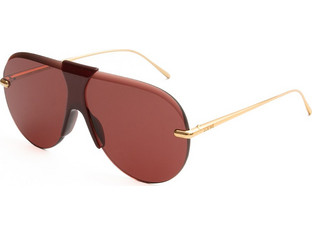 Loewe 40192U 30S Ανδρικά Γυαλιά Ηλίου Aviator Μεταλλικά Χρυσά με Καφέ Φακό