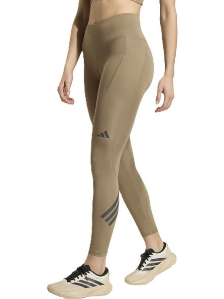 Adidas 365 3-Stripes Γυναικείο Κολάν Μακρύ Ψηλόμεσο Χακί KR2975