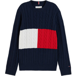Tommy Hilfiger Παιδικό Πουλόβερ Μακρυμάνικο Navy Μπλε Κόκκινο Λευκό KB0KB09753-0MS