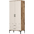 Hanah Home Δίφυλλη Ντουλάπα Ρούχων Kumsal Μπεζ 80x47.5x201.4cm 845HCT5416