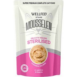 Wellfed Mousselen Sterililised with Chicken & Salmon 40gr