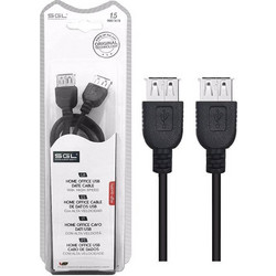 197662 Καλώδιο USB-A Female 2.0 to USB-A Female 1.5m Black