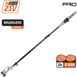 Nakayama Pro EC1621X44 Τηλεσκοπικό Κονταροπρίονο Μπαταρίας 21V 2.3kg με Λάμα 20cm 2x4Ah