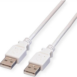 Value 11.99.8909 Καλώδιο USB-A Male 2.0 to USB-A Male 0.8m White