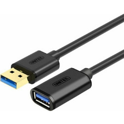 Unitek Y-C456GBK Καλώδιο USB-A Male 2.0 to USB-A Female 0.5m Black