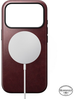 Nomad Modern Leather Back Cover with MagSafe Horween Burgundy (iPhone 18 Pro Max / 17 Pro Max)