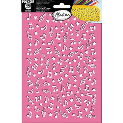 Aladine Αυτοκόλλητο Στένσιλ Σχέδια Notes 15x21cm 81182