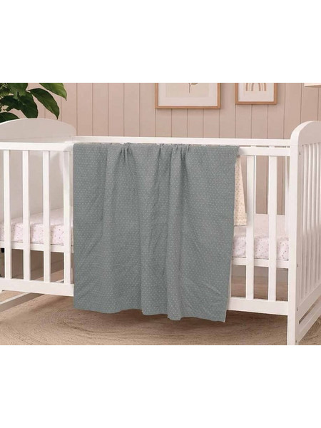Liolios Home Nordic Dot Κουβέρτα Αγκαλιάς Πλεκτή 80x110 Γκρι