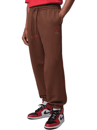 Jordan Brooklyn Ανδρικό Παντελόνι Φόρμας Fleece με Λάστιχο Καφέ IM8906-265