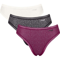 Sloggi GO Crush Βαμβακερά Ψηλόμεσα Γυναικεία Slip 3Pack 10219672-M014