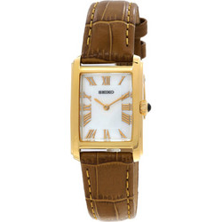 Seiko Classic Γυναικείο Ρολόι με Καφέ Δερμάτινο Λουράκι SWR100P1