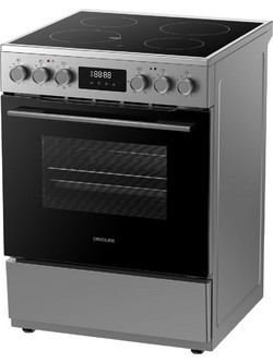 Davoline CMFXS1100 IX/SILV Κουζίνα Ηλεκτρική 70lt με Κεραμικές Εστίες 60cm