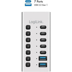 LogiLink UA0447 USB Hub 3.0 USB-A με 7 Θύρες USB-A / USB-C & Εξωτερική Παροχή Ρεύματος