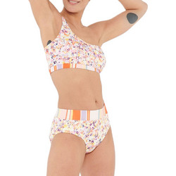 Femi Stories Bikini Set με Έναν Ώμο Floral Πολύχρωμο 057346