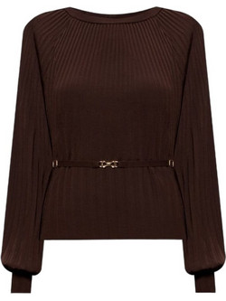 TWINSET Γυναικείο Χειμερινό Top Σοκολατί 262TT3451-11946
