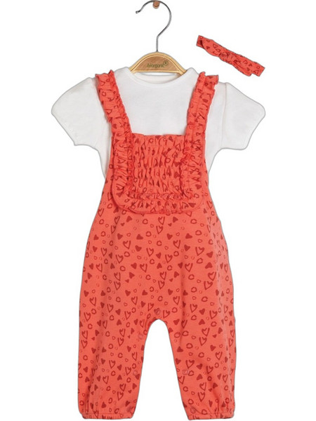 BiBaby Sweet Leopard Βρεφικό Σετ για Κορίτσι Καλοκαιρινό Λευκό Κόκκινο 60589
