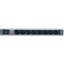 Techly I-CASE STRIP-81UD Πολύπριζο για Καμπίνες Rack 19"