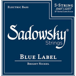 Sadowsky Blue Label Σετ 5 Χορδές Ηλεκτρικού Μπάσου Pure Nickel 40-125"