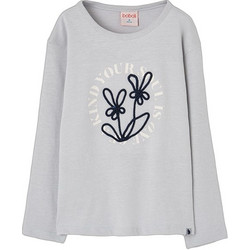 Boboli Παιδικό T-Shirt Μακρυμάνικο Γκρι 414009-8135
