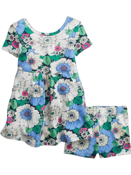 Gap Παιδικό Φόρεμα Floral Γαλάζιο 536170002