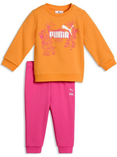 Puma Βρεφικό Σετ Φόρμας για Κορίτσι Χειμωνιάτικο Πορτοκαλί Φούξια 637622-90