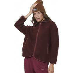 Body Action Γυναικεία Ζακέτα Fleece Μακριά με Φερμουάρ Μπορντό 071629-08D