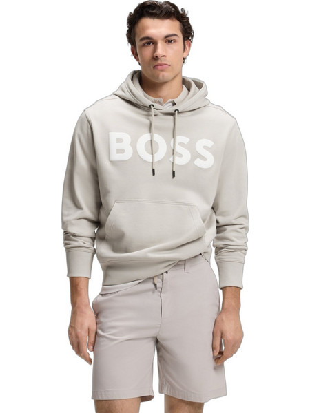 Hugo Boss Ανδρικό Φούτερ με Κουκούλα & Τσέπες Γκρι 50523074-070