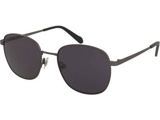 Fossil FOS3188/G/S R80/IR Ανδρικά Γυαλιά Ηλίου Τετράγωνα Μεταλλικά Γκρι με Μαύρο Φακό