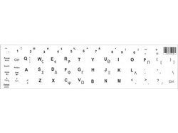 107107W Greek Black Αυτοκόλλητο Πληκτρολογίου