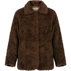 Funky Buddha Γυναικείο Ημίπαλτο Sherpa Σοκολατί FBL014-126-01