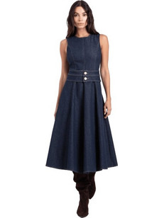 Toi & Moi Midi Καθημερινό Φόρεμα Τζιν Navy Μπλε 50-6962-226