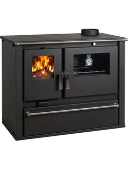 Verso CS Plus Steel Black Right Ξυλόσομπα με Φούρνο 7.7kW