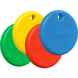 Chipolo RWS.0000007 Anti-Lost Trackers Apple Find My / Google Find My Device Green Yellow Red Blue 4 Pack