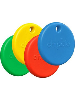 Chipolo RWS.0000007 Anti-Lost Trackers Apple Find My / Google Find My Device Green Yellow Red Blue 4 Pack