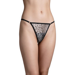 Milena By Paris Γυναικείο Sexy String Μαύρο Ασημί 60131
