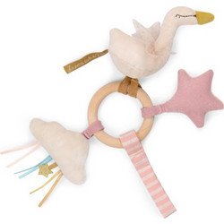 Moulin Roty Swan Κουδουνίστρα Κρίκος για Νεογέννητα