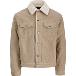 Jack & Jones Ανδρικό Μπουφάν Χειμωνιάτικο Κοτλέ Μπεζ 12304485