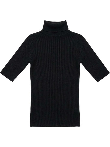MY Tiffany Wearables Γυναικείο Χειμερινό Top Ριπ Μαύρο W27T2255