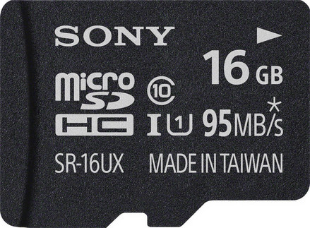 Κάρτα Μνήμης Sony microSDHC 16GB Class 10 UHS-I 95MB + Adapter