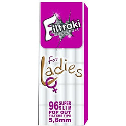 filtraki super slim 5,6mm FOR LADIES με 96 φιλτράκια pop out