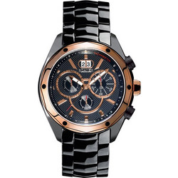 Roamer Stingray Gent Sport Round Ανδρικό Ρολόι Χρονογράφος με Μαύρο Μεταλλικό Μπρασελέ R409851495540