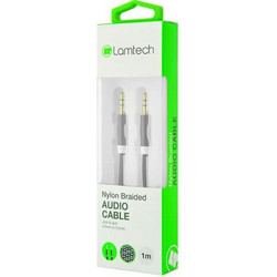 Καλώδιο ήχου 3.5mm Lamtech Braided black LAM445080