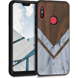 KW Wood and Marble Back Cover Multicolor (Xiaomi Mi A2 Lite)