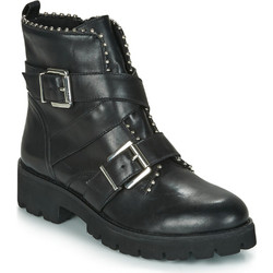 Steve Madden Γυναικεία Αρβυλάκια Δερμάτινα Μαύρα με Χοντρό Χαμηλό Τακούνι Hoffy SM11000118-02002