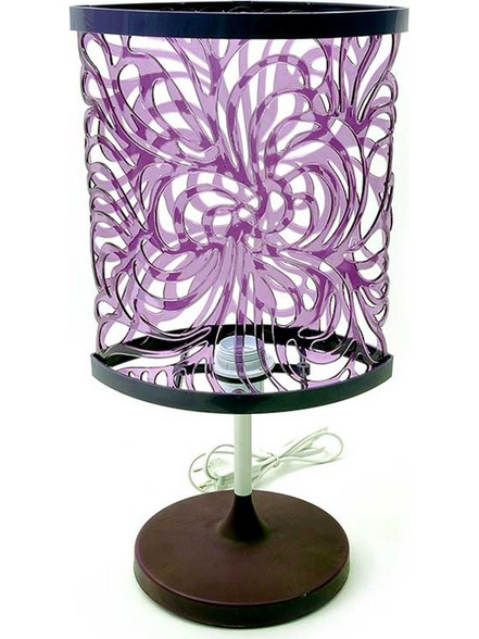 Decolight Πορτατίφ Μωβ Καφέ Φ30xΥ77cm