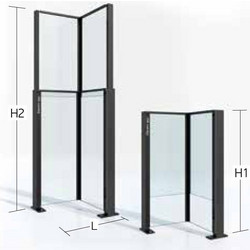 Εσωτερική γωνία Open air plus Aluminco 1.80mx0.50m