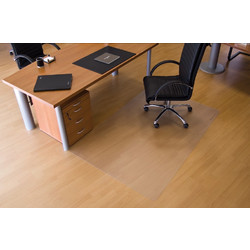 Προστατευτικό δαπέδου διάφανο Ecogrip Solid(R) O 1,50 x 1,20 για σκληρό δάπεδο RS Office Products