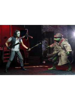 Neca Teenage Mutant Ninja Turtles Casey Jones & Raphael In Disguise 18cm